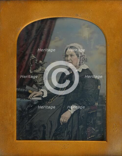 Portrait of a Seated Elderly Woman, 1852-1855. Creator: William Edward Kilburn.