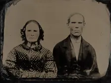 Portrait of a Seated Elderly Couple, about 1856. Creator: Unknown