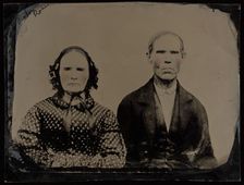 Portrait of a Seated Elderly Couple, about 1856. Creator: Unknown