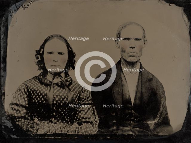 Portrait of a Seated Elderly Couple, about 1856. Creator: Unknown.