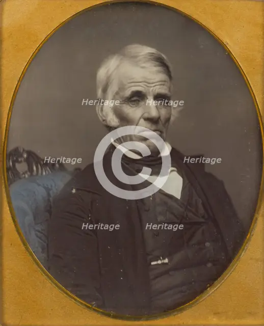 Portrait of a Seated Elderly Man, 1844-1845. Creator: Lorenzo G. Chase.