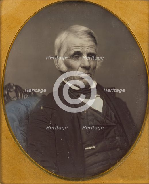 Portrait of a Seated Elderly Man, 1844-1845. Creator: Lorenzo G. Chase.