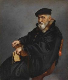Portrait of a seated old man, c1576. Creator: Moroni; Giovan Battista (1520/25-1578)