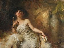 Portrait of a seated lady (Ritratto di donna seduta), 1921. Creator: Palanti, Giuseppe (1881-1946)