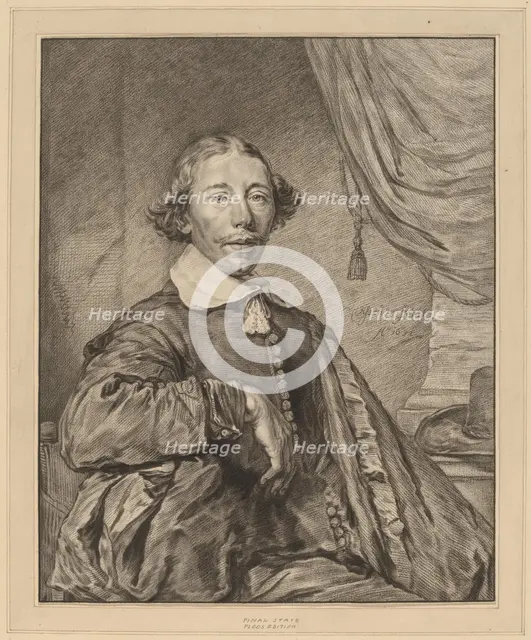 Portrait of a Seated Man, 1771. Creator: Johannes Kornlein.