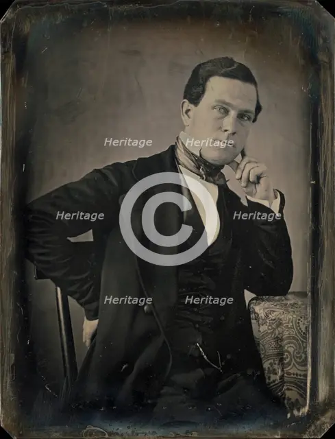 Portrait of a Seated Man, about 1848-1858. Creator: Unknown.