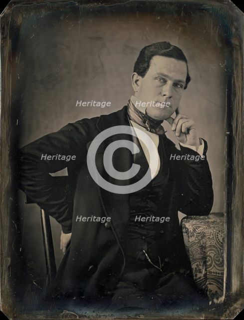 Portrait of a Seated Man, about 1848-1858. Creator: Unknown.