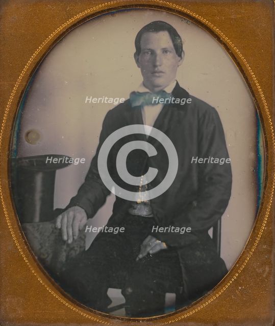 Portrait of a Seated Man, about 1855. Creator: Unknown.