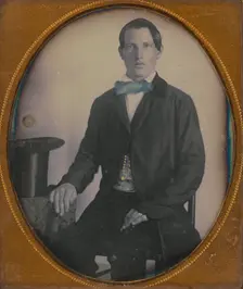 Portrait of a Seated Man, about 1855. Creator: Unknown
