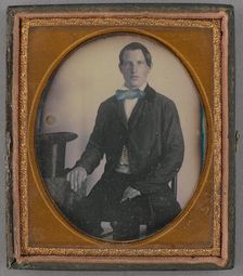 Portrait of a Seated Man, about 1855. Creator: Unknown