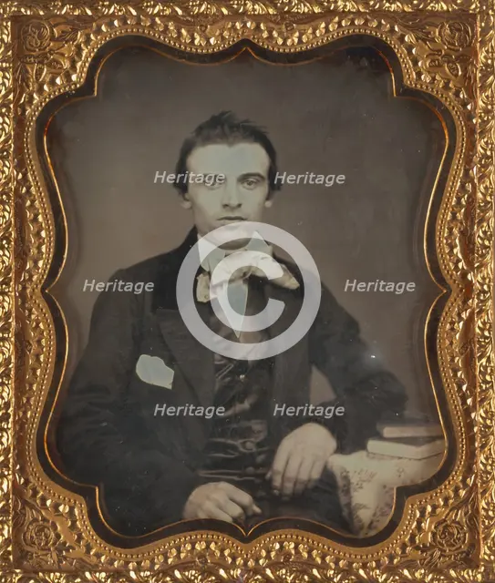 Portrait of a Seated Man, about 1855. Creator: Unknown.