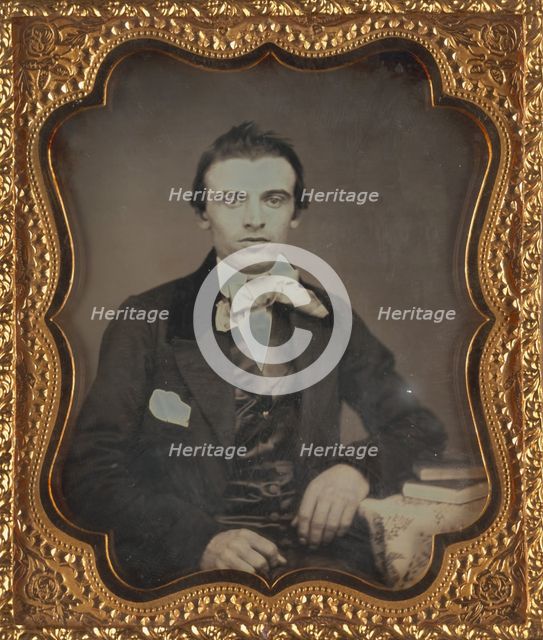 Portrait of a Seated Man, about 1855. Creator: Unknown.