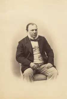 Portrait of a Seated Man, about 1858. Creator: Gustave Le Gray