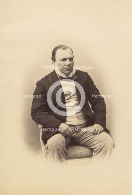 Portrait of a Seated Man, about 1858. Creator: Gustave Le Gray.
