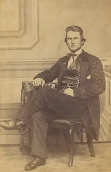 Portrait of a Seated Man with Chin Beard, 1866-1870. Creators: Jacob Byerly, John Davis Byerly