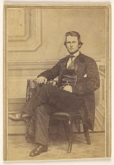 Portrait of a Seated Man with Chin Beard, 1866-1870. Creators: Jacob Byerly, John Davis Byerly