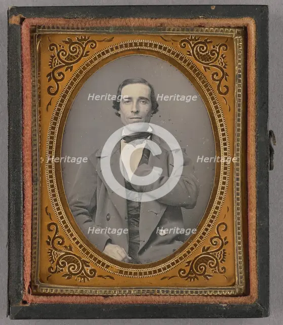 Portrait of a Seated Man with Amputated Left Arm, about 1855. Creator: Unknown.