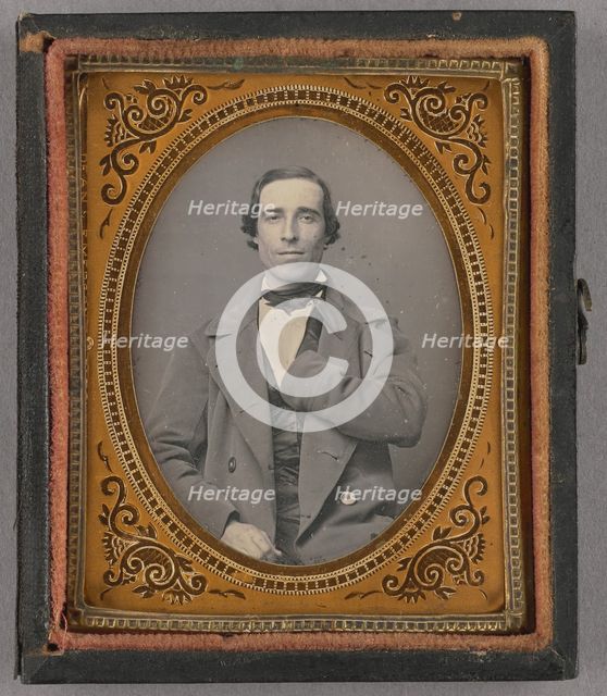 Portrait of a Seated Man with Amputated Left Arm, about 1855. Creator: Unknown.