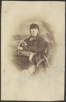 Portrait of a Seated Man with Basket, late 19th century. Creator: Unknown