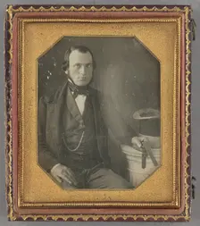 Portrait of a Seated Man with Muttonchop Whiskers, about 1848-1850. Creator: Unknown