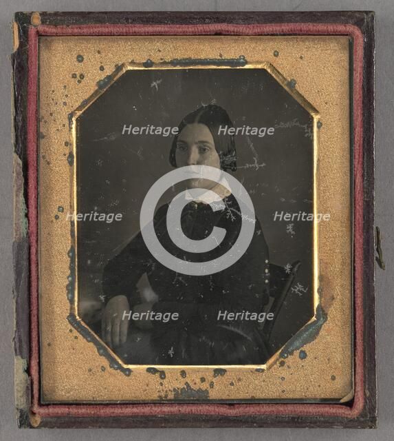 Portrait of a Seated Woman, about 1845. Creator: Unknown.