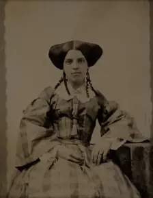 Portrait of a Seated Woman, about 1860. Creator: Unknown