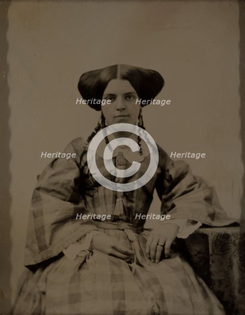Portrait of a Seated Woman, about 1860. Creator: Unknown.