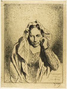 Portrait of a Seated Woman, n.d. Creator: Charles Emile Jacque