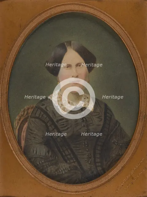 Portrait of a Seated, Unidentified Older Woman, about 1855. Creator: Gurney & Fredricks.
