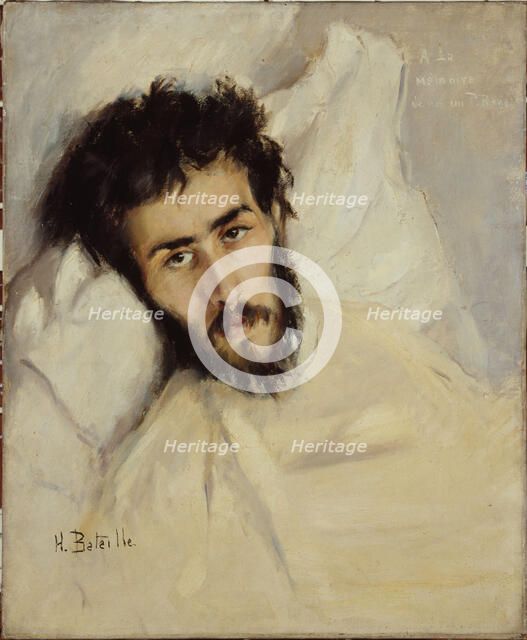 Portrait of a sick man (P. René?), c1895. Creator: Henry Bataille.