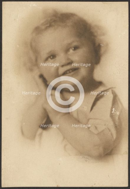 Portrait of a Smiling Child, 1907-1943. Creator: Louis Fleckenstein.