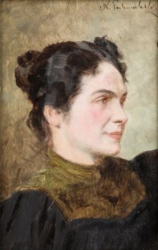 Portrait of a Smiling Lady, 1885. Creator: Kazimierz Pochwalski