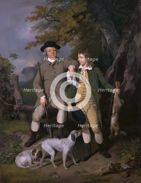 Portrait of a Sportsman with His Son, 1779. Creator: Francis Wheatley.
