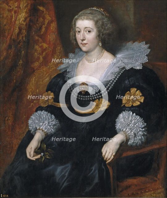 Portrait of Amalia of Solms-Braunfels (1602-1675). Artist: Dyck, Sir Anthony van (1599-1641)