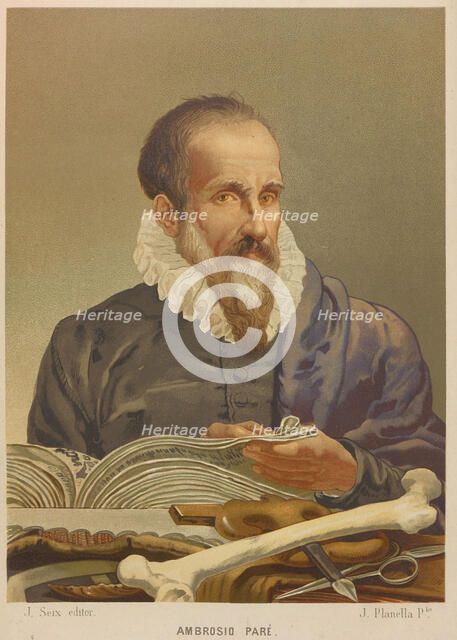 Portrait of Ambroise Paré, 1879. Creator: Planella y Rodríguez, Juan (1849-1910).