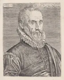 Portrait of Ambroise Paré, the King's surgeon, 1582. Creator: Etienne Delaune