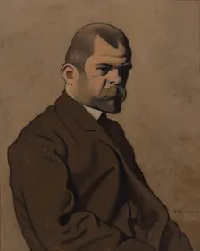 Portrait of Ambroise Vollard (1865-1939), 1902. Creator: Vallotton, Felix Edouard (1865-1925)