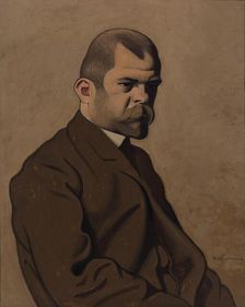 Portrait of Ambroise Vollard (1865-1939), 1902. Creator: Vallotton, Felix Edouard (1865-1925)