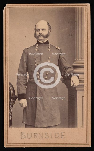 Portrait of Ambrose Everett Burnside (1824-1881), Circa 1860s. Creator: Brady's National Photographic Portrait Galleries.
