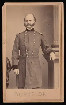 Portrait of Ambrose Everett Burnside (1824-1881), Circa 1860s. Creator: Brady's National Photographic Portrait Galleries