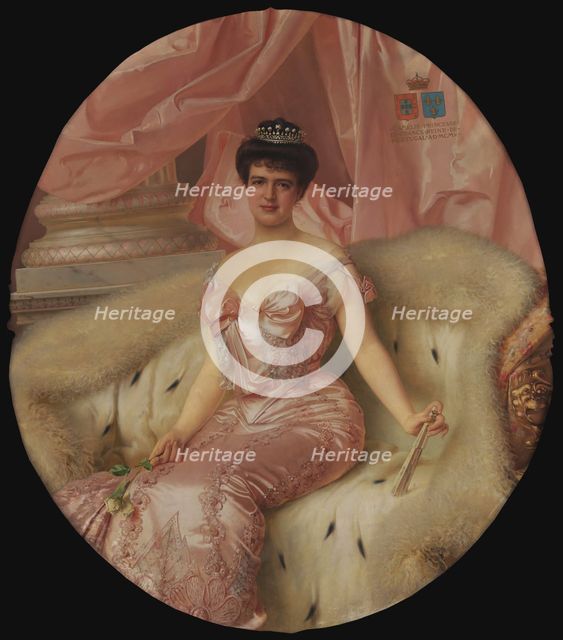 Portrait of Amélie of Orléans (1865-1951), Queen of Portugal . Creator: Corcos, Vittorio Matteo (1859-1933).