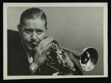 Portrait of American cornet player Wild Bill Davison, c1950s. Creator: Denis Williams