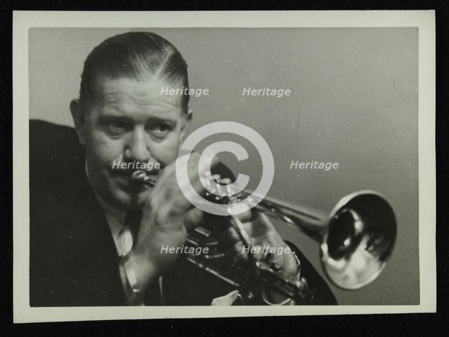 Portrait of American cornet player Wild Bill Davison, c1950s. Creator: Denis Williams.