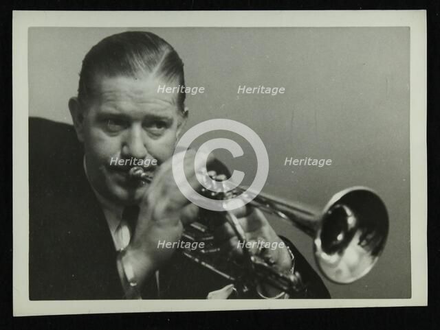 Portrait of American cornet player Wild Bill Davison, c1950s. Artist: Denis Williams