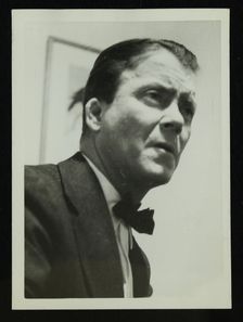 Portrait of American guitarist an banjo player Eddie Condon, 1950s. Creator: Denis Williams
