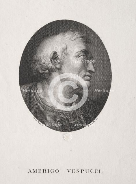 Portrait of Amerigo Vespucci. Creator: Michele Bisi (Italian, c. 1788-1874).