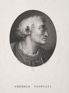 Portrait of Amerigo Vespucci. Creator: Michele Bisi (Italian, c. 1788-1874)