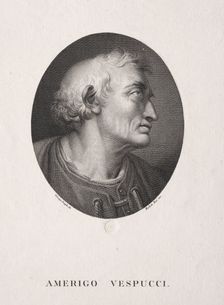 Portrait of Amerigo Vespucci. Creator: Michele Bisi (Italian, c. 1788-1874)