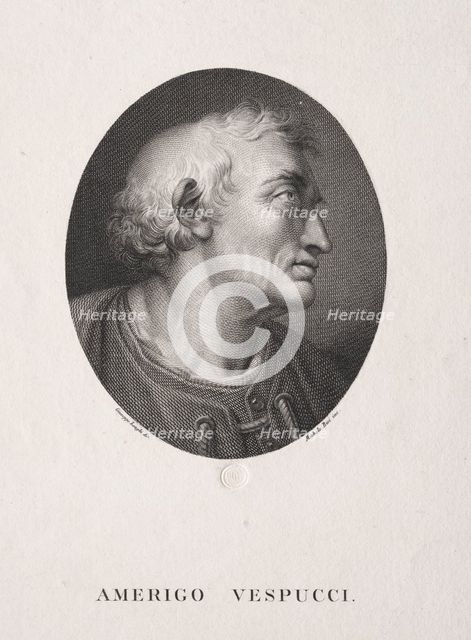 Portrait of Amerigo Vespucci. Creator: Michele Bisi (Italian, c. 1788-1874).