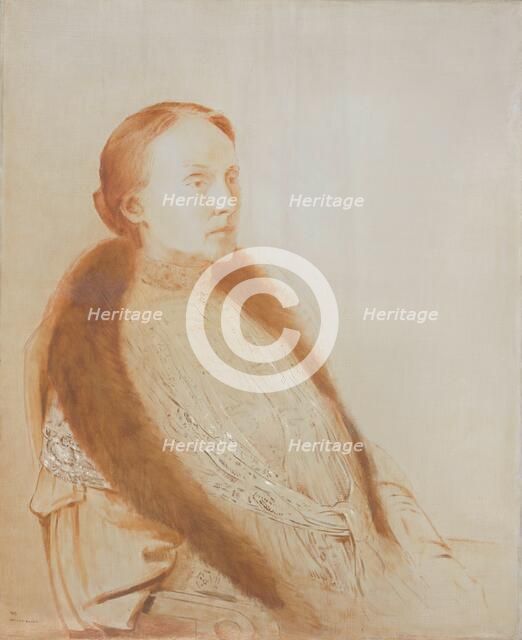 Portrait of A.M.L. Bonger-van der Linden, 1905. Creator: Odilon Redon.